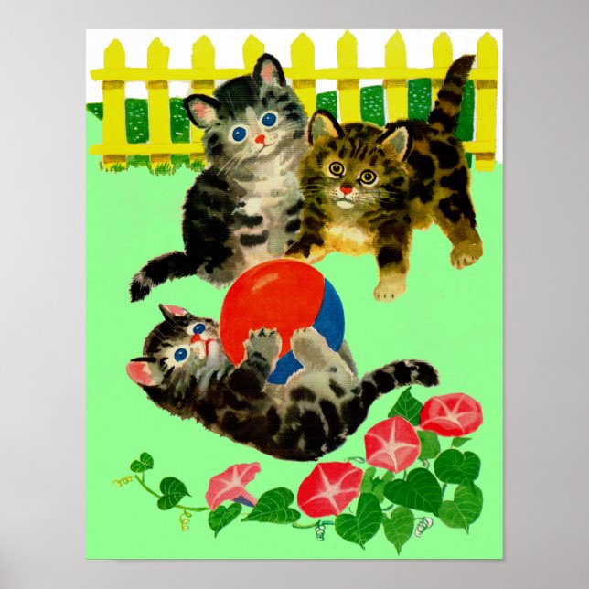 Affiche trois petits chatons (Devant)