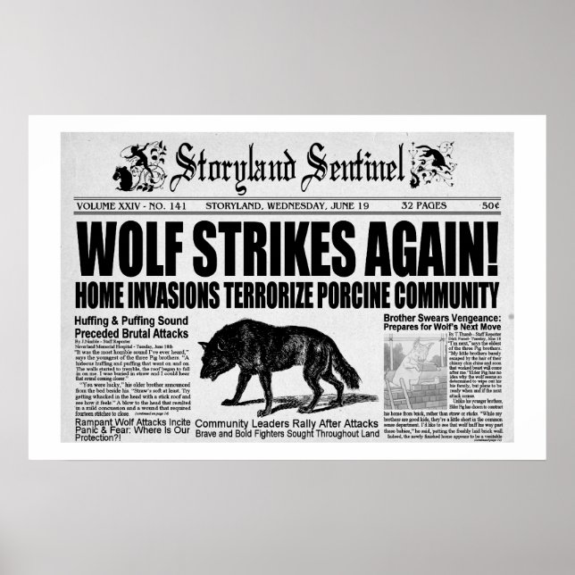 Affiche Trois petits cochons (Devant)