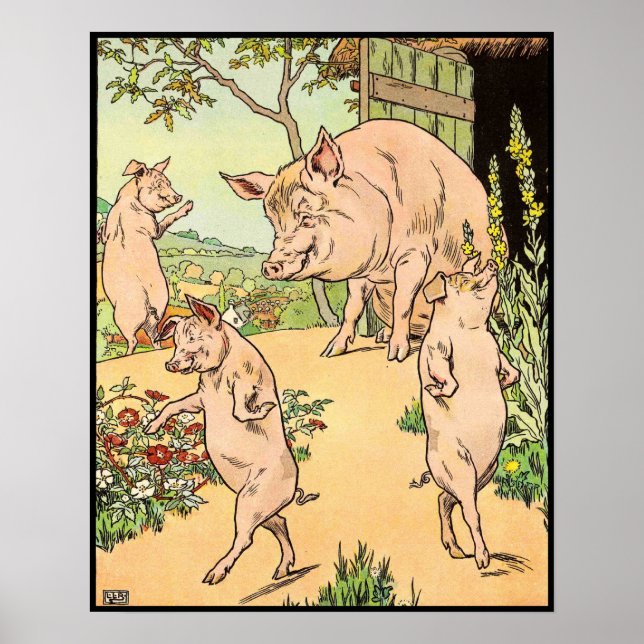 Affiche Trois Petits Cochons : Elle Les A Envoyés (Devant)