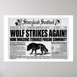 Affiche Trois petits porcs