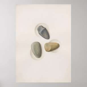 Affiche Trois Pierres Équilibre et Alignement Murale Spiri