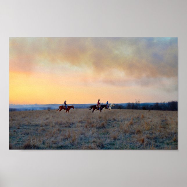 Affiche Trois pilotes dans les collines Flint Kansas (Devant)