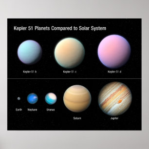 Affiche Trois planètes géantes orbitant Kepler 51