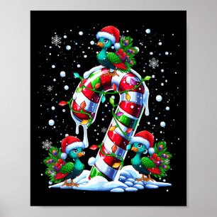 Affiche Trois Pois Père Noël Sur Sucre de canne Noël Enfan