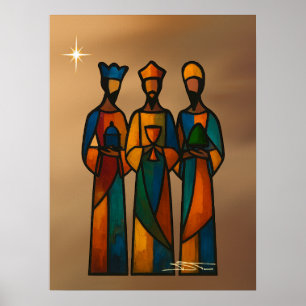 Affiche Trois Sages Abstraits