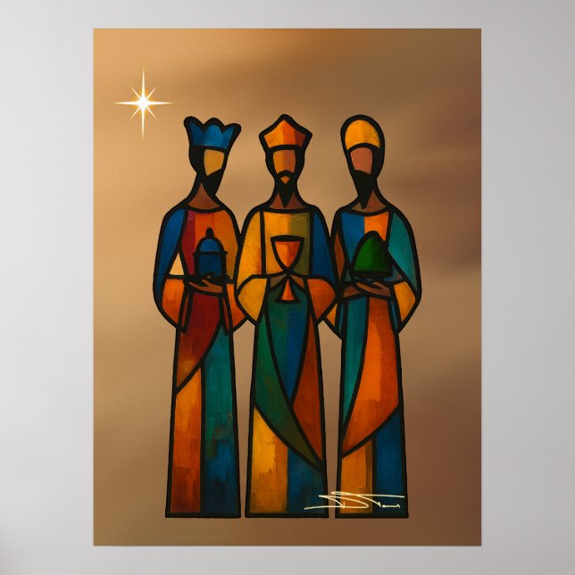 Affiche Trois Sages Abstraits (Devant)