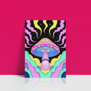 Affiche Troisième Oeil Psychédélique Champignons