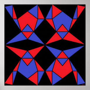 Affiche Troisième Trinité des triangles Abstraits Ken Gage