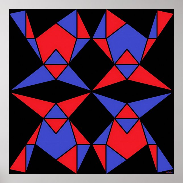 Affiche Troisième Trinité des triangles Abstraits Ken Gage (Devant)