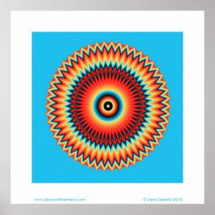 Affiche Troisième Vibration oculaire Mandala