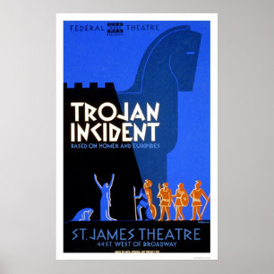 Affiche Trojan Incident Homer 1937 WPA