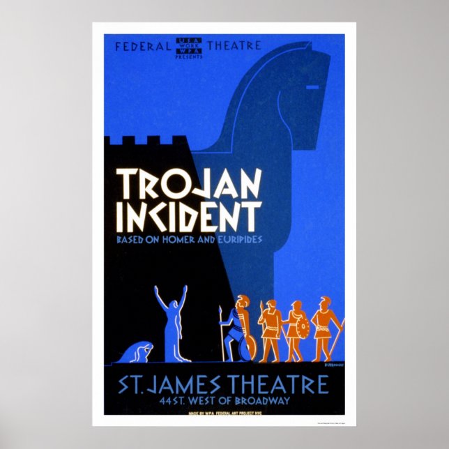 Affiche Trojan Incident Homer 1937 WPA (Devant)