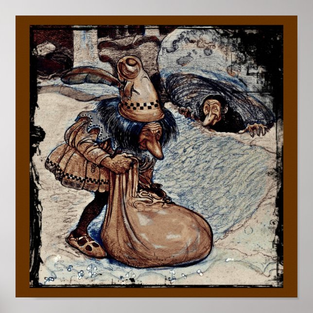 Affiche Troll avec sa main dans un sac (Devant)