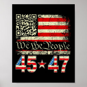 Affiche Troll de danse Trump Qr Drôle Code de danse Trump