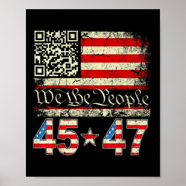 Affiche Troll de danse Trump Qr Drôle Code de danse Trump  (Devant)