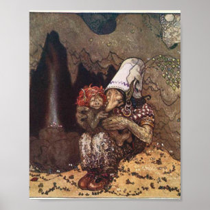 Affiche Troll Et Enfant Par John Bauer