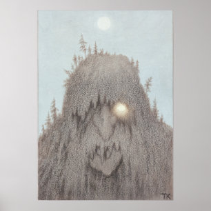 Affiche Troll forestier Theodor Kittelsen