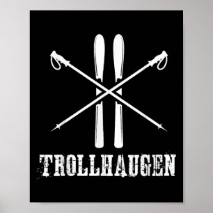 Affiche Trollhaugen Wisconsin Ski Ski Ski Rustique Alpi