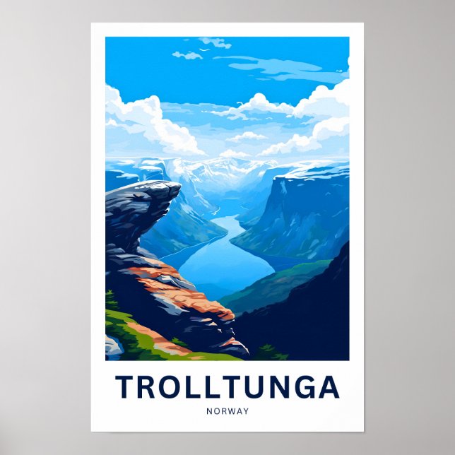 Affiche Trolltunga Norvège Imprimer (Devant)