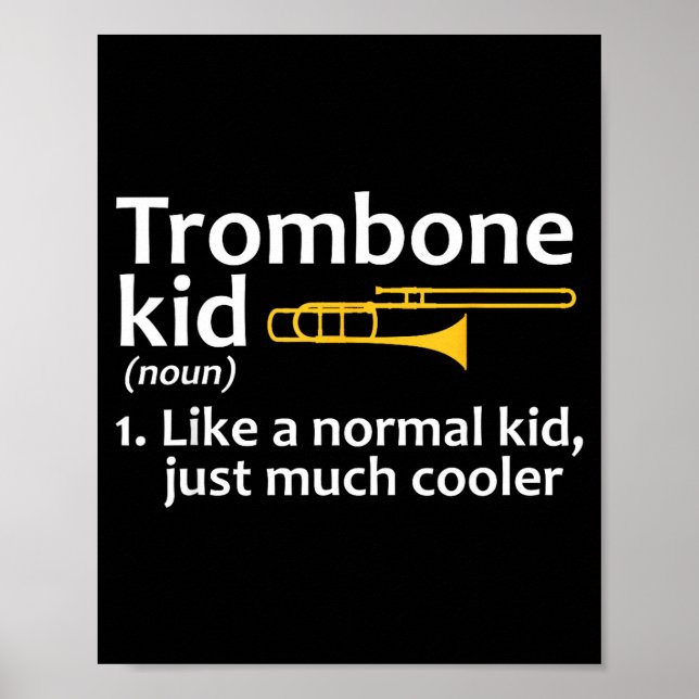 Affiche Trombone Art For Kids Boys Girls Instrument Trombo (Devant)