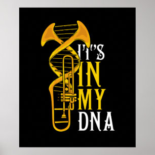 Affiche Trombone Cadeaux Jazz Music Marching Band