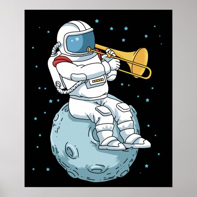 Affiche Trombone Gift Jazz Music Marching Band Trombone (Devant)