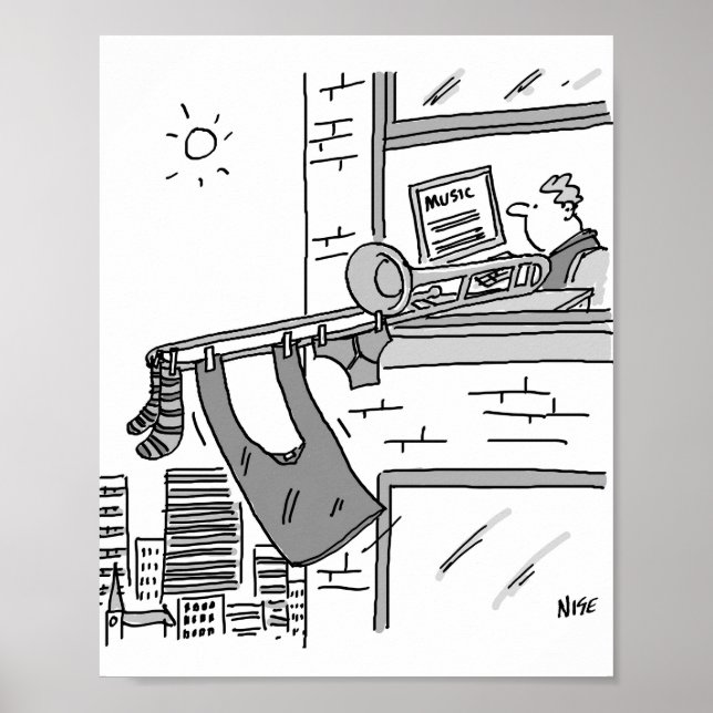 Affiche Tromboniste s'attaque à sa peau (Devant)