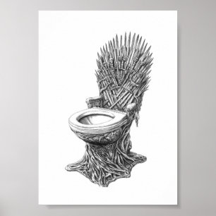 Affiche Trône de Fer Toilettes – Drôle Game of Thrones