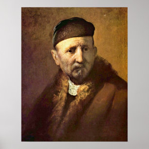 Affiche �Tronie� d'un vieil homme par Rembrandt