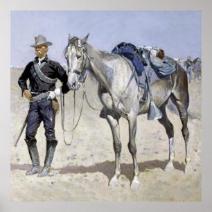 Affiche Trooper des Plaines par Frederic Remington