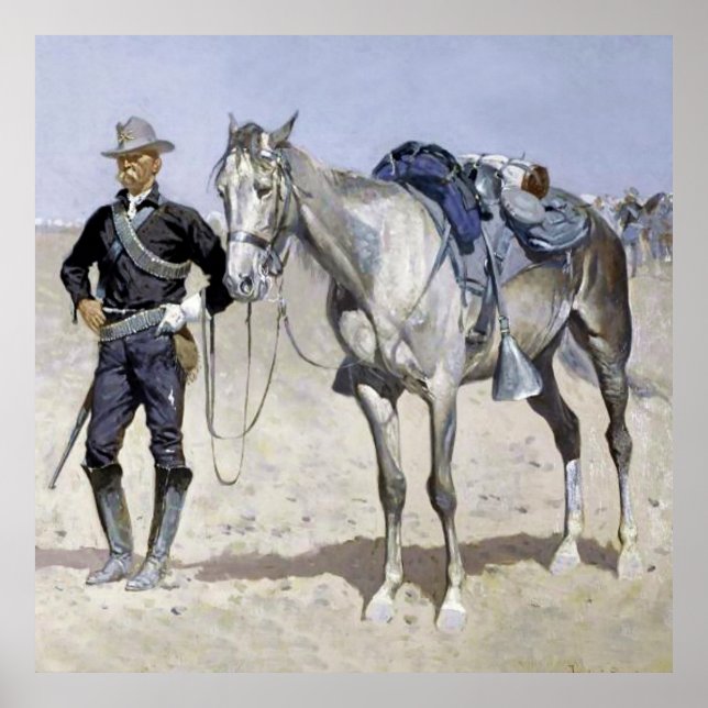 Affiche Trooper des Plaines par Frederic Remington (Devant)