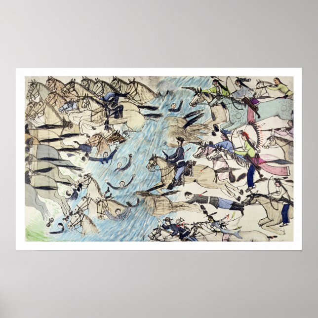 Affiche Troopers traversant la rivière (encre sur papier (Devant)