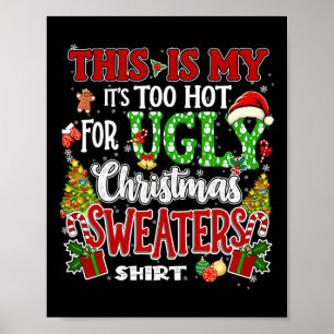 Affiche Trop Chauds Les Mauvais Pulls De Noël Drôles Xmas