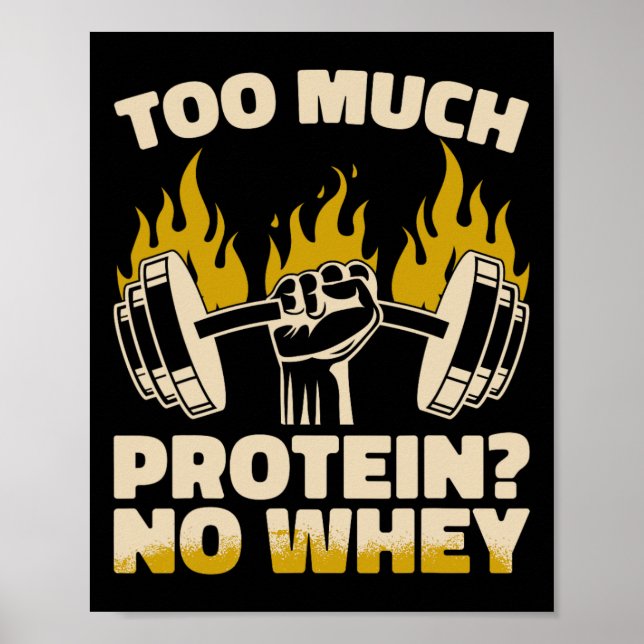 Affiche Trop De Protéines Pas De Fitness Whey Fitness Sall (Devant)