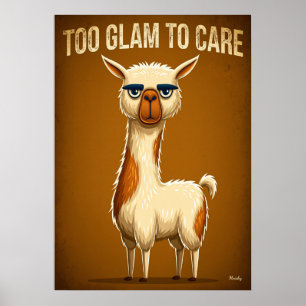 Affiche Trop Glam pour s'en Soucier – Personnage de Dessin