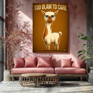 Affiche Trop Glam pour s'en Soucier – Personnage de Dessin