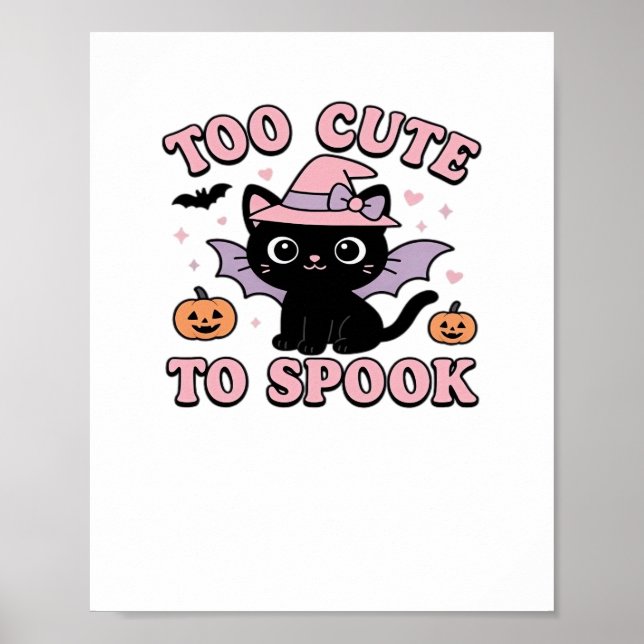Affiche Trop mignon à parler - Halloween Cat Edition Class (Devant)