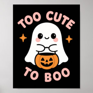 Affiche Trop mignon pour être drôle Kawaii Halloween Fantô