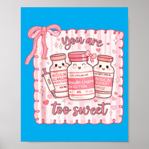 Affiche Trop Mignonne Infirmière Drôle Saint-Valentin Insu