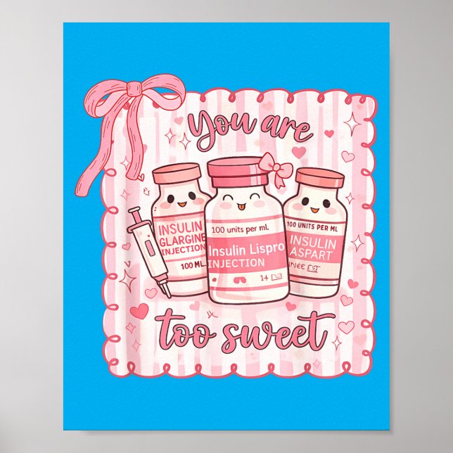 Affiche Trop Mignonne Infirmière Drôle Saint-Valentin Insu (Devant)