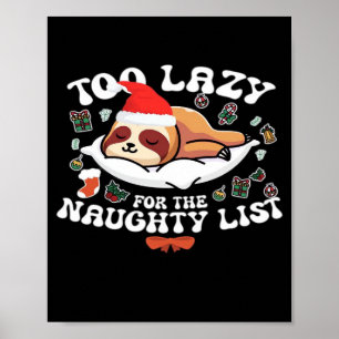 Affiche Trop paresseux pour la liste des vilains,Funny Chr