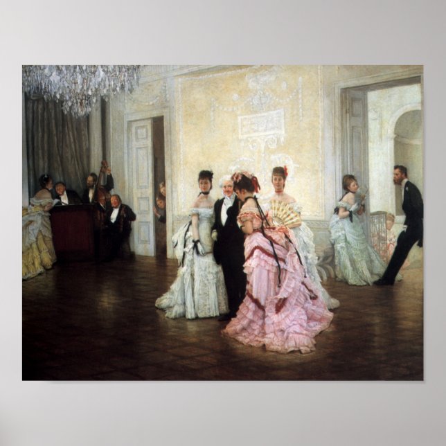 Affiche Trop tôt, par James Tissot (Devant)