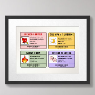 Affiche Tropes de romance amusants pour les amoureux de li