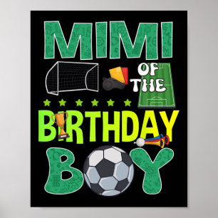 Affiche Trophée de fête d'anniversaire de garçon de but de
