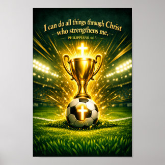 Affiche Trophée de football Philippiens 4:13 Terrain de fo
