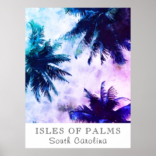 Affiche *~* Tropical AP25 Travel Personnaliser - Palm Tree (Devant)