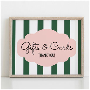 Affiche Tropical Beverly Hills Pink Green Cartes et cadeau