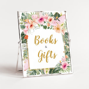 Affiche Tropical Floral Aloha Livres et cadeaux