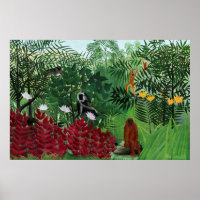 Tropical Forest with Monkeys by Henri Rousseau.