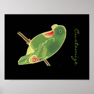 Affiche Tropical Green Parakeet Thunder_Cove